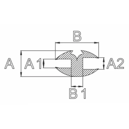 Fenstergummi - Schwarz 5,0mm 30,0mm