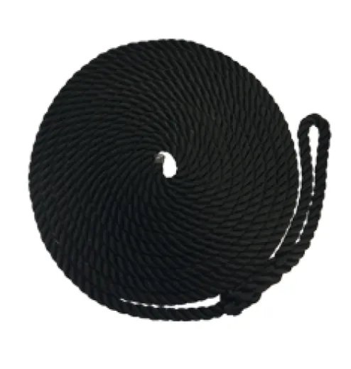 Festmacher Aus Geschlagenem Polypropylen Mit Spleiß, Ø10mm, L=4500mm, Schwarz