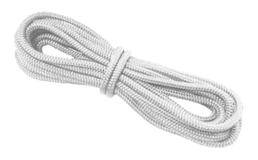 Festmacher Geflochten Handgearbeitet T16 + Spleiß 8mm, Weiß, L=6,5m