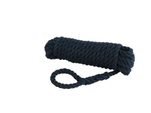 Festmacher PES 3-fach geschlagen mit Augspleiß+Takling navy 10mm 8m