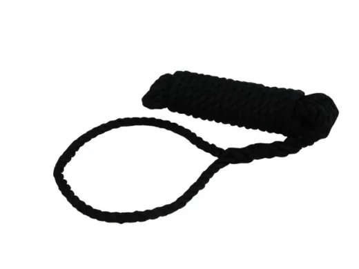 Festmacher PP 3-fach geschlagen mit Augspleiß+Takling schwarz 8mm 4m