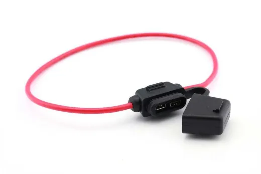 Flachsicherungshalter 2,5 mm² rotes Kabel