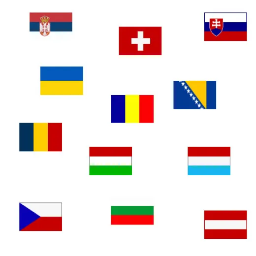 Flagge 20 x 30 cm UNGARN