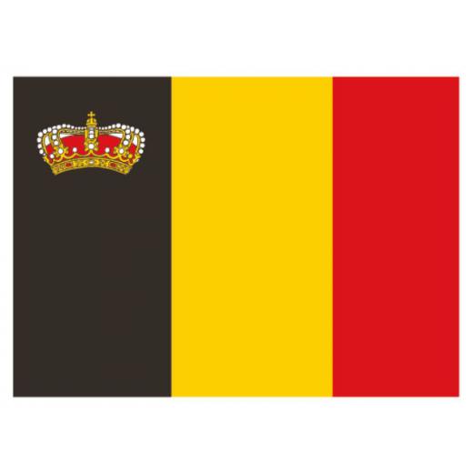 Flagge SB Belgien mit Krone 20x30cm