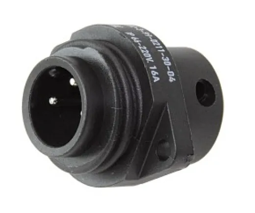 Flanschdose 3-polig (2+PE) 16A-230V