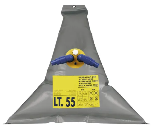 Flexible Fäkalientank Inkl. Nippel, 55l, 950x950mm, Gewicht 0,75kg, Dreieck