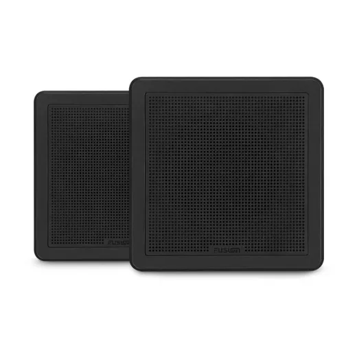 Fusion® FM-Serie Marine-Lautsprecher (7,7" schwarz, 200W, Quadrat, IP65)