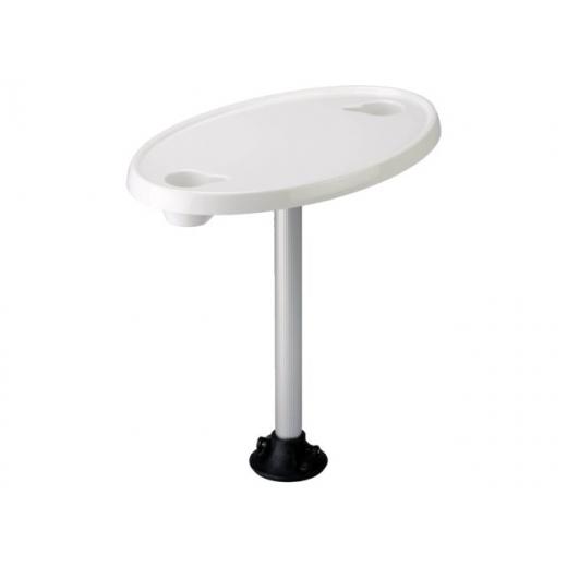 Garelick Tischsäule mit Tischplatte Quick Release oval 46x76cm
