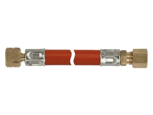 Gasleitung 1/4 LH-ÜM x 8mm RVS 40cm