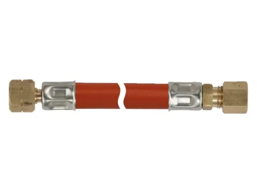 Gasleitung 1/4 LH-ÜM x 8mm RVS 80cm
