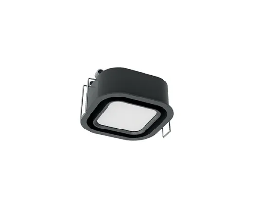 GEA F LP (schwarzes Aluminium, warmes weiß + rot, 10-30 Vdc, 2.5W, 100°)