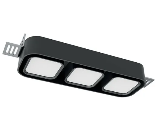 GEA NF LP3 (schwarzes Aluminium, warmes weiß + rot, 10-30 Vdc, 3 x 2.5W, 100°)