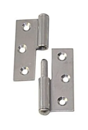 gerolltes Normenscharnier Edelstahl matt rechts