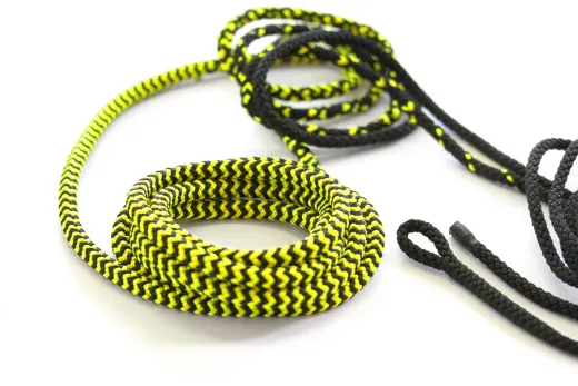 GLEISTEIN OptiRace PES beids. verjüngt 6,5/9/6,5mm 7m neongelb/schwarz