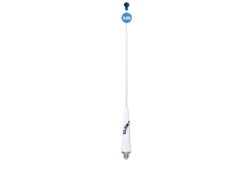 Glomex UKW Motorbootantenne Fiberglas 0.9m Set mit Kabel 4,5m