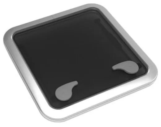 Goïot Aluminium Luken Modell Opal 40, Satin, Abm. 475x475mm, Lochmaß 421x421mm, Rahmen 15mm