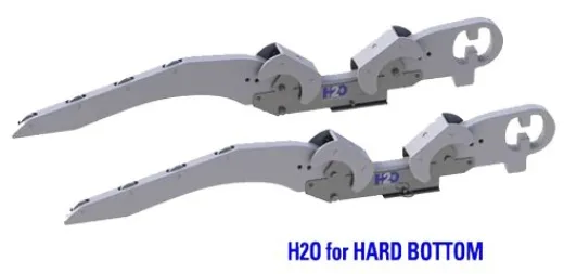 Hurley H2o Davit System 36 Mount Hard Bottom White W / Fußplatte Zu Perm.mount Auf Badeplattform