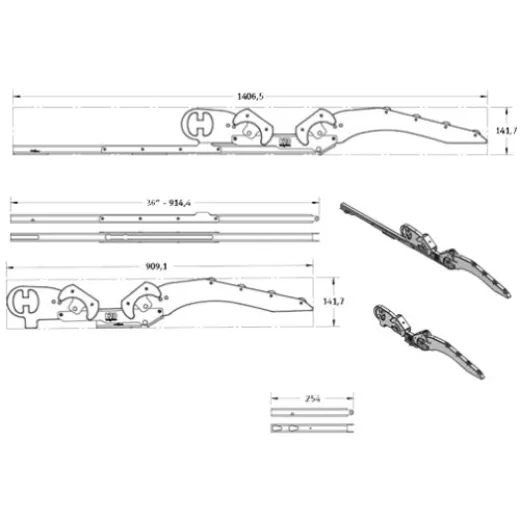 Hurley H2o Davit System 36 Mount Soft Bottom Mit Fußplatte Zur Dauerhaften Befestigung An Der Badeplattform
