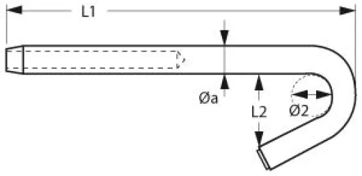 Hakenterminal für 3mmØ AISI316