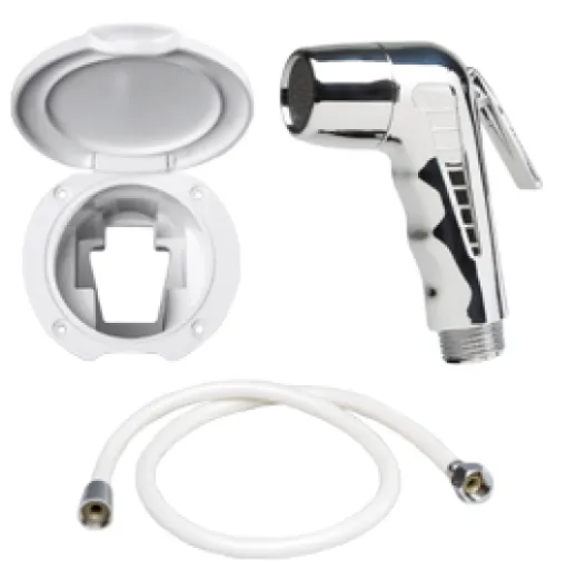Handdusche Mit Einbaukasten, Schlauchlänge=2,5m, Weiß