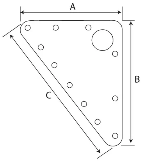 hartes Kunststoff-Kopfbrett weiß 113 x 98mm