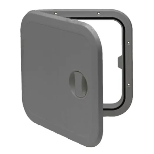 Allpa Kunststoff-Luke, 373x373mm, 180°, Abnehmbar, Grau