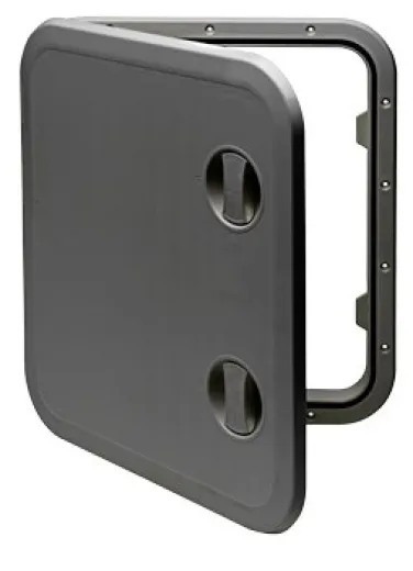 Allpa Kunststoff-Luke, 513x458mm, 180°, Abnehmbar, Grau