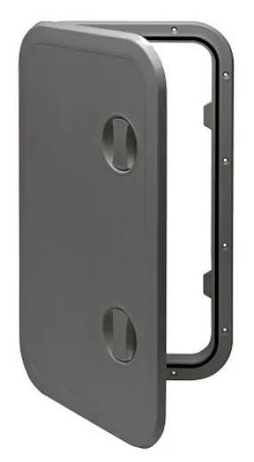 Allpa Kunststoff-Luke, 606x357mm, 180°, Abnehmbar, Grau