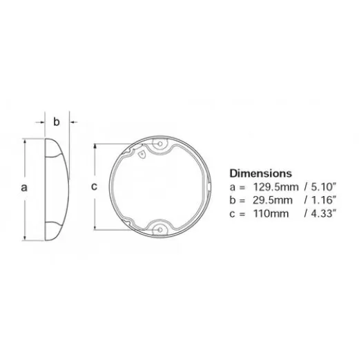 Hella EuroLED 130 LED Deckenlicht weiß weiß