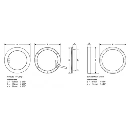 Hella EuroLED 150 LED Deckenlicht warmweißrot SS