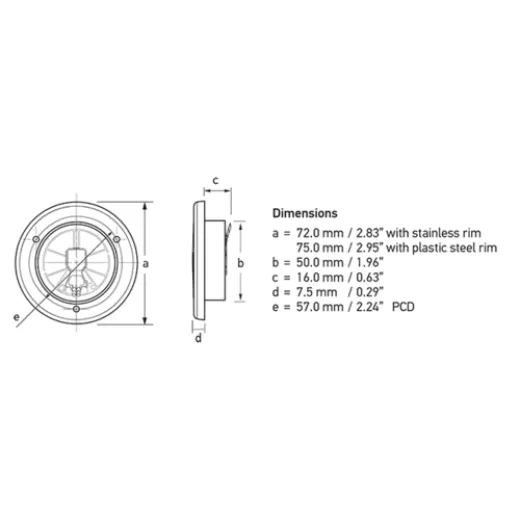 Hella EuroLED 75 Dual Colour weißrot 12V
