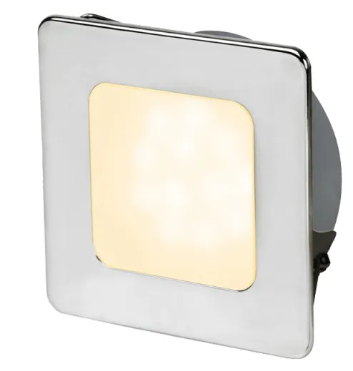 Hella Euroled 95, Gen 2, Niro Ring, Warmweiß, 78mm, Quadratisch