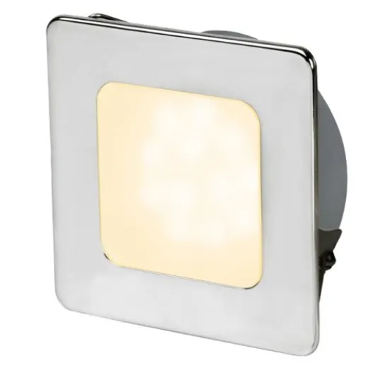 Hella Euroled 95, Gen 2, Niro Ring, Warmweiß, 78mm, Quadratisch