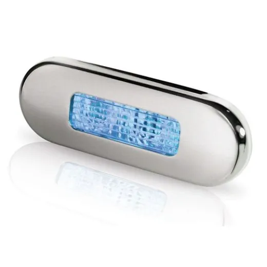 Hella LED Stufenleuchte blau rostfrei satiniert