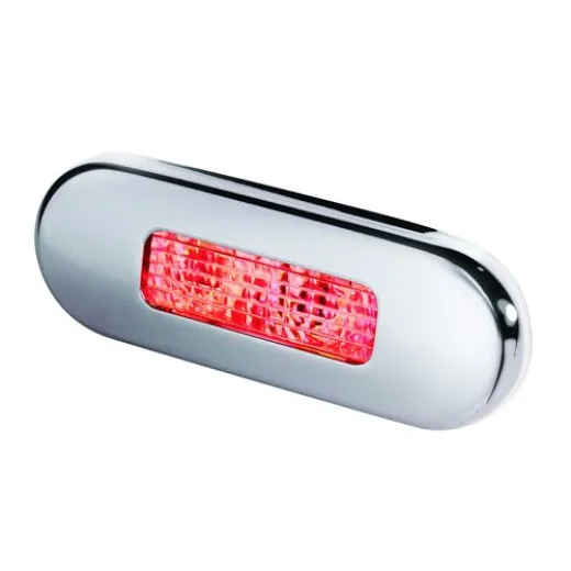 Hella LED Stufenleuchte rot rostfrei satiniert
