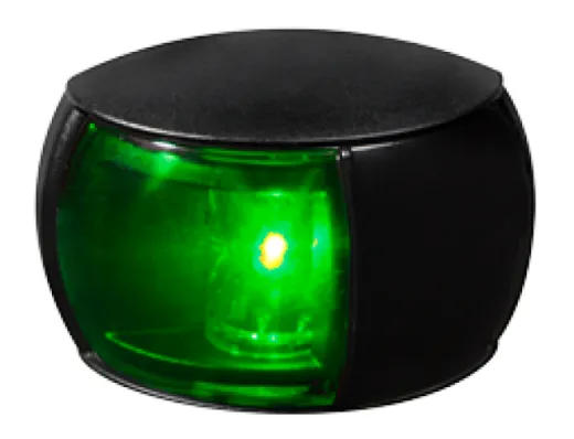 Hella Naviled Steuerbordlaterne, 9-33v, 112,5°, Bsh-2nm, Ip67, Schwarzes Gehäuse Mit Grüner Linse