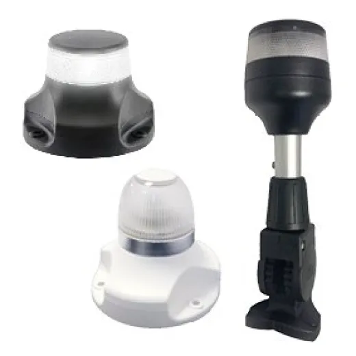 Hella Naviled Toplicht, Weiß-Rundumscheinend, 9-33v, 360°, 2nm, Schwarz (Klappbar) Auf Aluminium Stange
