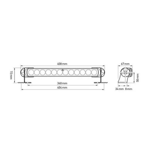 Hella Sea Hawk 350 LED Light Bar breit schwarz