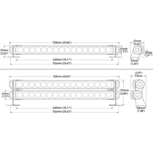 Hella Sea Hawk 470 LED Light Bar weitbreit weiß