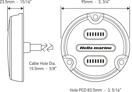 Hella Unterwasserbeleuchtung Apelo A2, 30W, Rgb Multi Color, 3000 Lumen, 2.5m Kabel, Ip68/69, Front Antracit