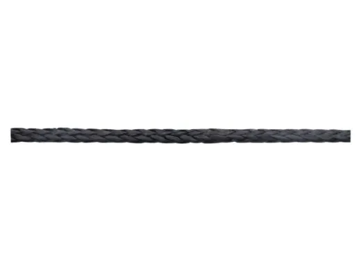 High Strength UHMWPE 12fach geflochten schwarz 4mm 50m