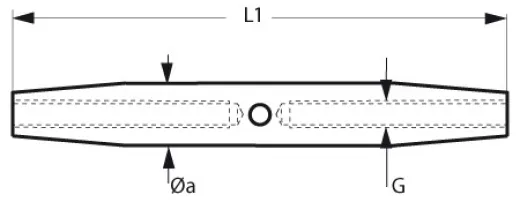 Hülse für Wantenspanner M8 AISI316