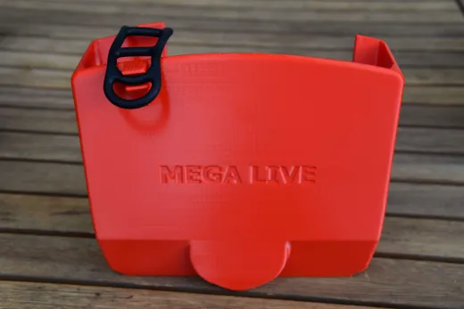 HUMMINBIRD TFA Geberschutzhülle für MEGA Live, rot, Steuerbordseite