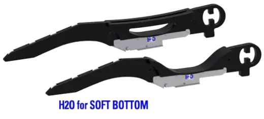 Hurley H2o Davit System 10 Mount Soft Bottom Schwarz Mit Fußplatte Zur Befestigung An Der Badeplattform