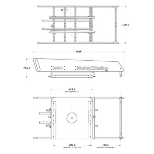 Hurley H3o Davit Mit Handwinde Weiß