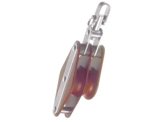 HYE Block Tufnol Wirbel Hundsfott Doppel-Scheibe 35mm für Tau 12mm