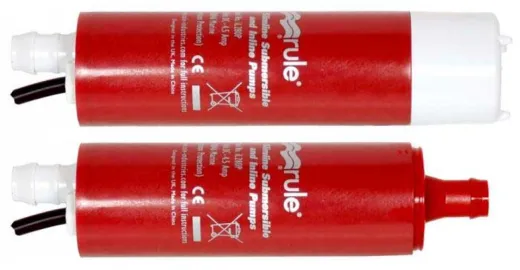 Inline-Tauchpumpe (Wasser, Meerwasser und Diesel, 12V/4.5A, 1/2 (13mm), 1080, 14 psi/0.96 bar, 9.7 m)