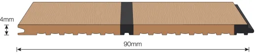 ISITEEK 2x45mm schwarze Fuge Retail Pack 1qm