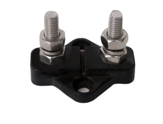 Isolierter Anschlußbolzen, Twin, Zinn-Platte Aus Abs, 2x 10mm, Mit Spacer, Schwarz