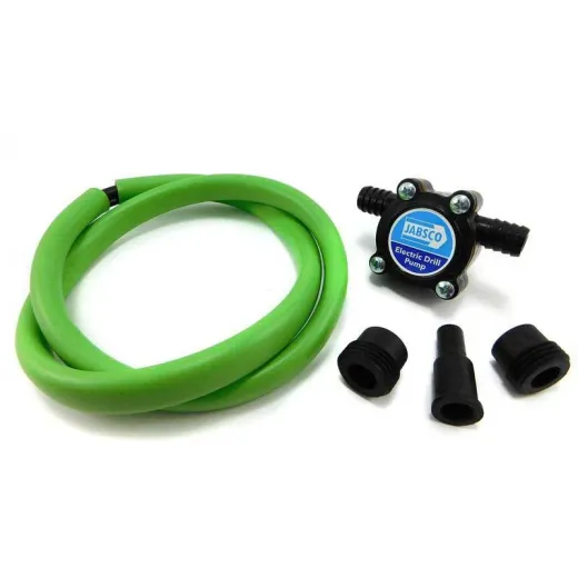 Jabsco Bohrpumpe mit Anschlüssen und Schläuchen